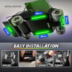 OPT7 12V Aura Pro Underglow Lights Kit for Golf Cart with APP & Remote Control, Waterproof Rigid Aluminum Light Bar, RGB Multicolor Music Sync LED Lighting Kit for EZGO Yamaha Club Car