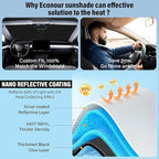 Econour Windshield Sunshade for Acura RL 2000-2010, 2011, 2012 Sun Visor for Front Window Sun Shade Cover, UV Blocker & Protector, Car Accessories