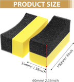 18 Pieces Tire Applicator Dressing Shine Sponge, Tire Dressing Applicator Pads, Color Polishing Sponge, Wax Buffing Pads,Tire Shine Applicator Pads for Car Glass, Painted Steel & Porcelain
