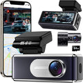 Dash Cam Front Rear,4K HD Dual Dash Camera for Cars,Included 64GB Card,Built-in Wi-Fi GPS 5G,170°Wide Angle,3.2" IPS Screen,Night Vision,Loop Recording,HDR,App Control,24H Parking Mode