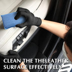 Mudder 8 Pcs Car Interior Scrubbing Sponge 5'' x 3'' Fiber Car Wax Applicator pad Household Cleaning Sponges for Leather Seat Couch Cleaning (Blue White)
