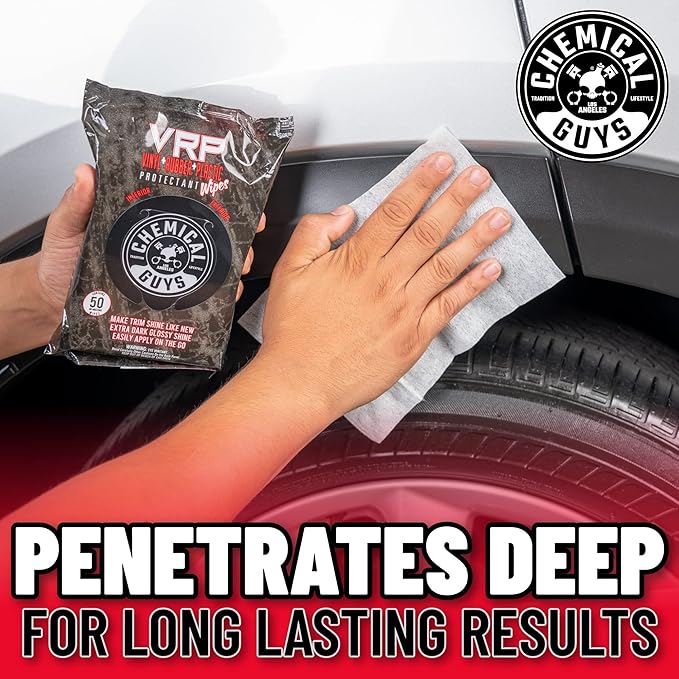 Chemical Guys TVD_107_16KIT Complete Vinyl, Rubber & Plastic Dressing Kit - 5 Items Including (1) 16 oz VRP Dressing, (1) 50 Pack of VRP Wipes & (3) 16"x16" Microfiber Towels