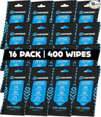 Fortress Car Interior Wipes (25 ct, Pack of 16) for Car Interior Cleaning, Dashboard, Seats, Detailing, and Steering Wheel [Travel Size] Skin-Safe Car Interior Cleaner Supplies