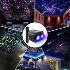 AMKI Dual Color 20W Twinkle Starlight Headliner Kit Mixed 860pcs*9.8ft Cables+ RGB Meteor Shooting Star Fiber Optic Light Sound Activated APP/Remote Control for Car Roof Home Ceiling