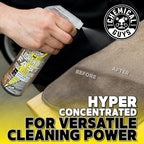 Chemical Guys SPI_191_16B Carpet & Upholstery Stain & Spot Remover Bundle - (1) 16 fl oz Lightning Fast Stain Extractor & (1) Nifty Detailing Brush, (Cars, Trucks, SUVs, RVs, Home, Interior, Pets)