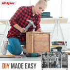 Hi-Spec 54pc General Household Tool Set – Home & Garage Hand Tool Kit with Toolbox Storage Case for DIY, Basic Repairs, Apartment, First-Time Homeowner & Everyday Home Maintenance