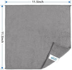 HOMEXCEL Grey Cleaning Rags 5 Pack, Highly Absorbent Microfiber Cleaning Cloth for Kitchen, Lint Free, Scratch-Free, Reusable Microfiber Towels for House, Window and Glass, Cars, 11.5 X11.5 inch