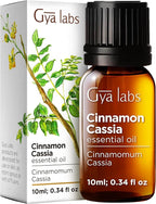 100% Pure Cinnamon Cassia Essential Oil - 0.34 Fl Oz - Cinnamon Cassia Oil for Hair, Skin, Diffuser, Aromatherapy & DIY Candle Making Scent