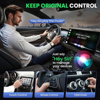 2-in-1 Wireless CarPlay & Android Auto Adapter Convert Wired to Wireless Instantly-Plug & Play for iPhone & Android,No Delay,Compact Design for iPhone & with USB/USB-C Port