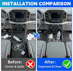 Floor Console Organizer Fits for 2015-2026 Ford F150 & 2017-2026 F250 F350 F450 Center Console Storage Compatible with F150-450 Jump Seat/Bench Seat Accessories Large Capacity Armrest Tray