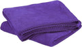 HARFINGTON 2 Pack Microfiber Cleaning Cloth, 28" x 12" Multi-Functional Cleaning Towels Reusable Absorbent Rags for Car Wash Kitchen Household Window Clean, Purple