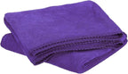 HARFINGTON 2 Pack Microfiber Cleaning Cloth, 30" x 14" Multi-Functional Cleaning Towels Reusable Absorbent Rags for Car Wash Kitchen Household Window Clean, Purple
