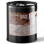 DeckGeneral High Gloss Masonry Sealer 5745 - Heavy Duty Outdoor Concrete Sealer - Multi-Purpose Acrylic-Based Waterproof Coating for Bricks, Mortar, Patio, Stairs, Walls, Pavement Etc. - 5 Gallon