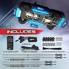 OPT7 Aura Aluminum Underglow LED Lighting Kit for Truck with Remote Control, 12V Exterior Waterproof Light Bar, RGB Multicolor Neon Accent Under Car Decorations, Off Road Pickup Jeep Gifts