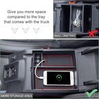 TOPINSTALL New Red Tray Compatible with 2021-2024 Ford Bronco & 2025+ Bronco 2-Door & 2025+ 4-Door Manual Transmission, Full Size Bronco Organizer (Not for Sport Model & 25 4 Doors AT)