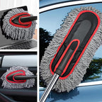 YeewayVeh Car Duster Kit, 2PCS Microfiber Exterior and Interior Scratch Free Car Duster Brush for Vehicles and Home Cleaning, Gray and Red