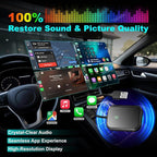 Wireless CarPlay Adapter for iPhone, Apple CarPlay Wireless Adapter USB-C, Bluetooth Connection, Auto-Switch for Multiple iPhones, Fast & Stable, iOS 10+ (Stealth Black)