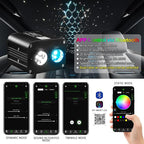 ATOKEE 20W Dual Color Dual Head Fiber Optic Light Box for Starlight Headliner, Twinkle Effect & Music Mode, Bluetooth App/RF Remote Control, Car Plug & Power Adapter, PG Connector & 3 Drill Bits