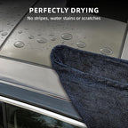 2-Pack 24" x 36" 11.8" x 11.8" Twisted-Loop Car Drying Towel 1500GSM Microfiber Cleaning Cloth for Car Trucks Motorcycles Streak Free Lint Free Ultra Absorbent Washing Cloth for Kitchen Window (Blue)