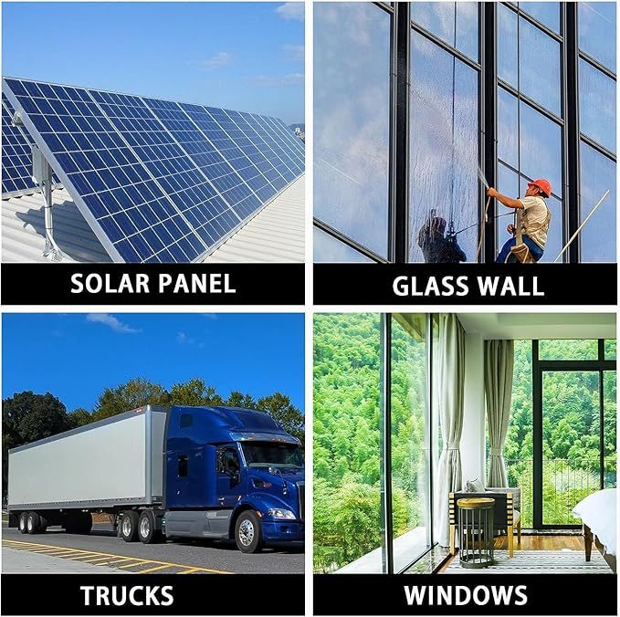 12ft-36ft Water Fed Pole Kit with Telescopic Brush for Window Cleaning, Car Wash & Solar Panels - Includes 20m Hose for Home & Commercial Use
