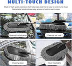2 PCS Microfiber Car Duster, Scratch Free Auto Exterior Interior Large Dusting Cleaning Brush, Multipurpose Vehicle Dust Cleaner with Extendable Handle, Car Accessories (Gray)