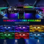 2026 Upgraded Interior Car LED Strip Lights, Acrylic LED Lights for Car Dynamic Dreamcolor Chasing, Dual-Zone Control,Ambient Lighting Kits Music Sync Dreamcolor 10 in 1 with Self-Developed APP