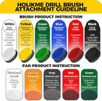 Holikme 11 Piece Drill Brush Attachment Set Scouring Pads Power Scrubber Brush Scrub Pads for Bathroom Surfaces, Floor, Tub, Shower, Grout, Tile, Corners,Cleaning Brush