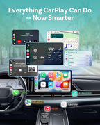 OTTOCAST Mini Tube 2026 Wireless CarPlay & Android Auto Adapter, Ultra-Fast Auto Reconnect,WiFi 6 & Bluetooth 5.4,Mini Plug & Play Dongle for Cars with Wired CarPlay