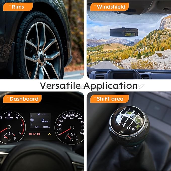 Flow Tire Shine Applicator, Reusable Car Tire Dressing Applicator, No-Drip Tire Applicator Works with All Tire Shine & Gels