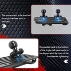 WXRYLYN 2024 Wrangler JL Dash Phone Mount Phone Holder for 2024+ J eep Wrangler JL Metal Dash Platform Go P ro Phone Mount 2024 Wrangler Cell Phone Holder-Driver Side