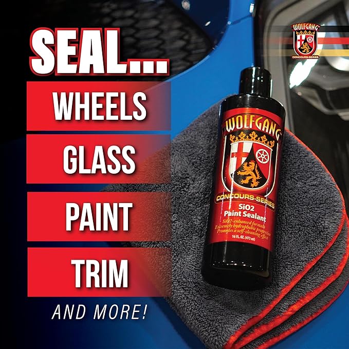 WOLFGANG CONCOURS SERIES SiO2 Paint Sealant | SiO2-Enhanced Formula for Hydrophobic Water Repellency | Long-Lasting Paint Protection | Easy Application | WG-0055 | 16 fl. oz.