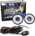 iJDMTOY 22-Diode 2-1/4-Inch LED Circle Under Hood, Truck Bed, Cargo Area Illumination Lighting Kit w/Relay On/Off Switch, Universal Fit for Car Truck SUV