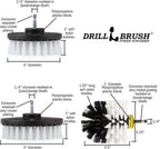 Drill Brush Ultimate Automotive Cleaning Kit with Extension - Truck Accessories - Glass, Upholstery, Seats, Window, Interior, Wheel, Carpet Cleaner - Car Mats - Spin Brush - Motorcycle Accessories