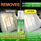 Car Interior Foam Cleaner, All-in-One Kit with Soft Brush & Microfiber Towel, Deep Clean Seats, Carpet & Upholstery, No-Rinse, Safe on Leather, Fabric, Vinyl & Plastic, 150ml (5oz)