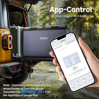 BODEGACOOLER 12 Volt Refrigerator, 100QT(95L) IPX4 Waterproof Electric Cooler, Car Fridge Dual Zone APP Control with 12/24V DC 110-240V AC, -4℉~68℉, Portable Freezer for Camping,Travel,RV,Road Trips