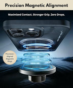 Cup Phone Holder for Car, Magnetic – Compatible with MagSafe, Secure Magnetic Mount, Stability-Enhanced Expandable Base, Flexible Reinforced Gooseneck, Works with iPhone, Galaxy, Pixel [Not Charger]