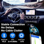 vnilrgle Wireless CarPlay Adapter 2024 Upgrade, Plug and Play, No Latency, Converts Factory Wired to Wireless, Compatible with iPhone 6+ and 2015+ Cars, Bluetooth 2.4GHz and Wi-Fi 2.4+5.8GHz