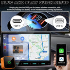 Wireless CarPlay Adapter 2026 Upgrade, 2-in-1 CarPlay Wireless Adapter for Apple iPhone & Android Auto, Mini Plug & Play Dongle Converts Wired to Wireless CarPlay, USB & Type-C(CP027)