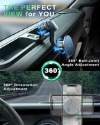 Magnetic Jeep Phone Mount for 2018-2023 Wrangler JL JLU & Gladiator JT with 15W Wireless Charging- Dashboard Phone Holder with Magsafe for Jeep Wrangler & Gladiator 2/4 Doors Accessories (Not for 4XE)