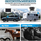 EWAY Wireless WiFi Magnetic Hitch Backup Camera 1080P HD Rechargeable Battery Powered No Wiring Rear View Reverse Monitoring Camera for Car Truck Pickup RV Camper 5th Wheel Horse Trailer Boat Trailer