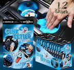 Car Cleaning Gel 12 Pack for Those Hard to Reach Places, Automotive Cup Holder Electronic Keyboard Office, Slime Gel Cleaner Dust Crumb Removal (Resealable Pouch, Blue, 3oz) 12 Pack