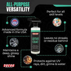 Oberk Lotus Coat SiO₂ Spray Sealant – High Gloss Spray for Cars – Touchless or Wipe-On – Protects Paint, Wheels & Glass – Safe for Coatings – Easy Car Wax Alternative (16 oz)