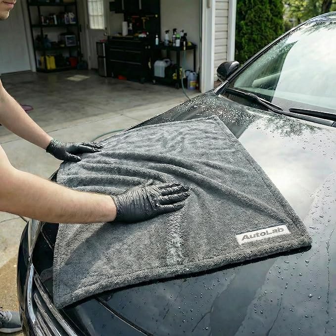 24"x36" Magic Microfiber Twisted-Loop Drying Towel, 1400GSM, Ultra Absorbent, Streak Free, Lint Free, Reusable - Car Accessories, Microfiber Cleaning Cloth - Professional Grade
