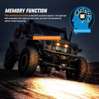 Nilight 2PCS 42W Light Pods Flush Mount Spot Flood Amber White Strobe 6 Modes Memory Function for Fog&Snow Off-Road Truck Car ATV JEEP Cabin Boat with 16AWG Wiring Harness Kit-2 Leads