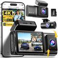 Dash Cam Front and Rear Inside - 3 Channel Dash Cam (4K+1080P+1080P) Built-in 5GHz WiFi APP & 64GB Card - Dashcam with IR Night Vision - Dash Camera for Cars Parking Mode G-Sensor Loop Recording(X7)