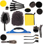 Roleader 23pcs Car Wheel Cleaner Brush Set with Tire and Rim Detailing Brushes, Car Interior Duster and Polisher Kit for Automotive Wheel and Interior Cleaning