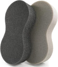 2 Pack Large Car Wash Sponge, Black & Gray Jumbo Bone Shape Sponges for Auto Detailing, Non-Scratch Foam Scrubber for Truck Boat Bike & Household Cleaning, High Absorbent Soft Washing Tool