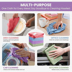 SIFANGKE Microfiber Cleaning Cloth, 12 Pack Assorted Color Cleaning Rags for Housekeeping, Colorful Reusable Microfiber Towels for Car, Kitchen, Bathroom and Household Cleaning Supplies, 11.8"X11.8"