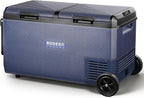 BODEGA COOLER Car Refrigerator Dual Zone,79QT Portable Freezer -4°F to 68°F, 12V Electric Cooler with Wheels & Handle, Ultra-Quiet ≤31dB, Fast Cooling for Camping, RV, Van Life & Road Trips