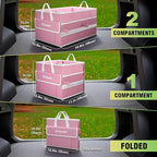 K KNODEL Car Trunk Organizer, Collapsible Car Trunk Storage Organizer, Car Organizer and Storage for SUV, Truck, Sedan (Small, Pink)